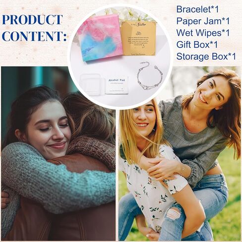 Sister Birthday Bracelets Sterling Silver Interlocking 2 Circles Cute Birthday Gift for Women Sisters Birthday Christmas Valentine's Day in Saudi Arabia