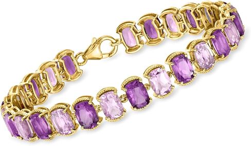 Ross-Simons 20.00 ct. t.w. Tonal Amethyst Bracelet in 18kt Gold Over Sterling in Saudi Arabia