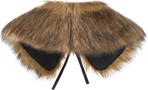 PENINSULA LOVE Kids Medieval Faux Fur Collar Shawl Viking Warrior Shoulder Wrap Renaissance Halloween Costume Accessory in Saudi Arabia