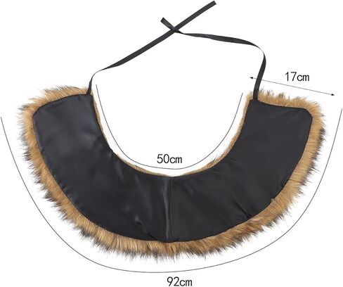 PENINSULA LOVE Kids Medieval Faux Fur Collar Shawl Viking Warrior Shoulder Wrap Renaissance Halloween Costume Accessory in Saudi Arabia