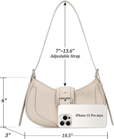Retro Crescent Hobo Handbag, Genuine Leather Underarm Shoulder Bag Purse for Women, Gifts for Women in Saudi Arabia