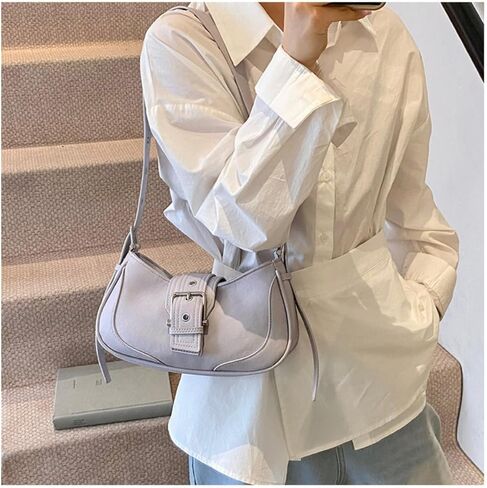 Retro Crescent Hobo Handbag, Genuine Leather Underarm Shoulder Bag Purse for Women, Gifts for Women in Saudi Arabia