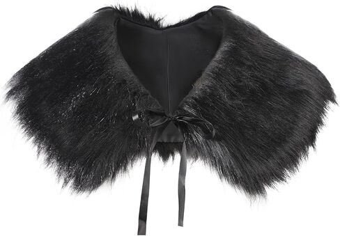 PENINSULA LOVE للأطفال من العصور الوسطى بياقة من الفرو الصناعي، شال فايكنغ محارب كتف، إكسسوار أزياء الهالوين في عصر النهضة in Kuwait