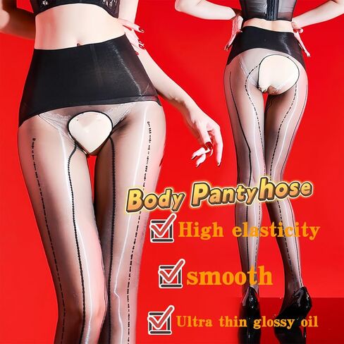 Pantyhose for Women Shiny Sheer Tights High Waist Stockings 0 Denier 360°Seamless Gloss Nylons Pantyhose in Saudi Arabia