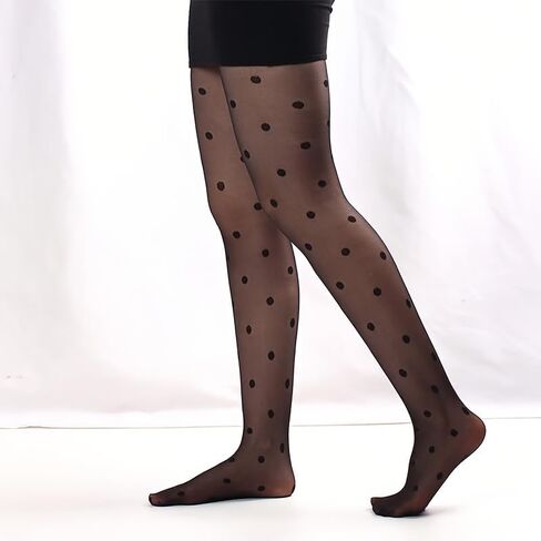 1 Pair Women's Skin-Friendly Breathable Ultra-Thin Large Polka Dot Pantyhose in Saudi Arabia
