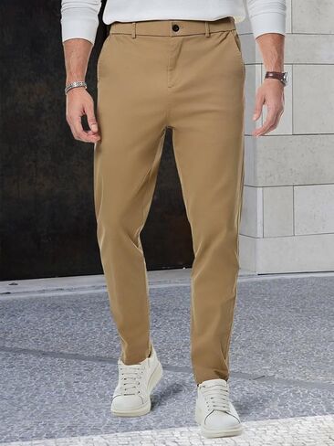 Men's Golf Joggers Pants with 3 Pockets Slim Fit Stretch Sweatpants Running Travel Dress Work Pants for Men in Saudi Arabia