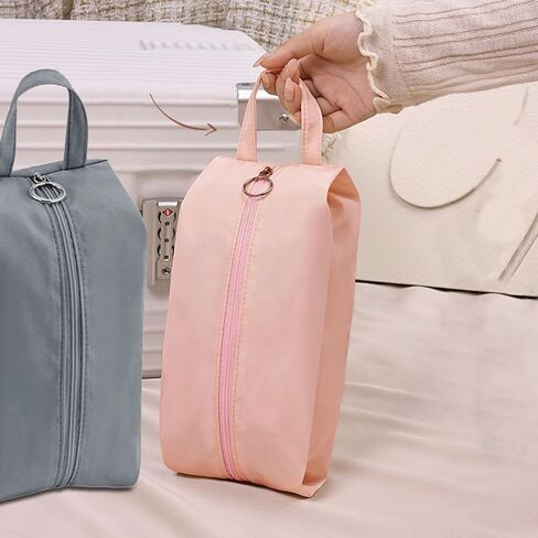 Travel Underwear Organize Storage Bag, Multi-function Cosmetic Bag, Portable Zipper Toiletry Bag, Cube Socks Packing Bags for Man and Women, Pink+Grey in Saudi Arabia