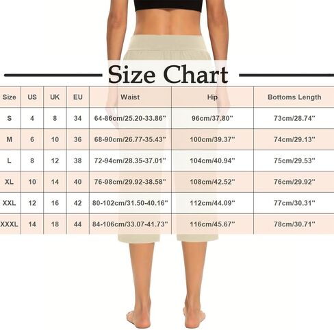 Capris for Women Dressy Casual Pull On Stretchy Lightweight Capri Pants Breathable Elastic High Waisted Lounge Pants in Saudi Arabia