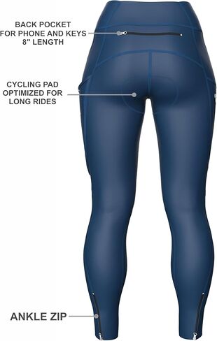 WIXEN Women’s Thermal Cycling Tights, Fleece Lined 4D Padded Winter Bike Pants with Back Zip Pocket & Reflective Elements in Saudi Arabia
