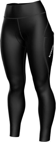 WIXEN Women’s Thermal Cycling Tights, Fleece Lined 4D Padded Winter Bike Pants with Back Zip Pocket & Reflective Elements in Saudi Arabia