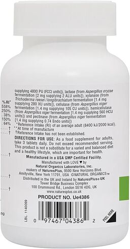 NaturesPlus GI Natural Total Digestive Wellness - 90 قرصًا ثنائي الطبقات - مع L-Glutamine، البروبيوتيك، البريبايوتكس والإنزيمات - خالي من الغلوتين - 30 وجبة in Kuwait