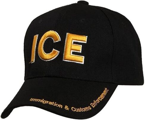 ICE 3D Black & Gold Embroidered Hat Baseball Style Ball Cap in Saudi Arabia