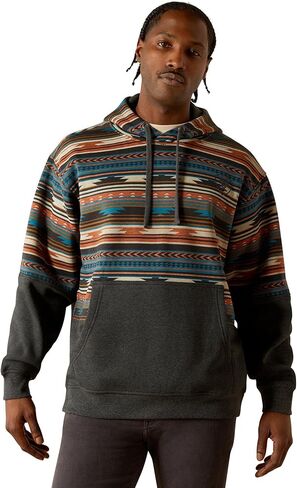ARIAT Men's Rust Serape Color Block Hoodie Rust XL in Saudi Arabia