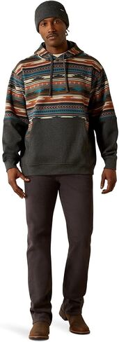 ARIAT Men's Rust Serape Color Block Hoodie Rust XL in Saudi Arabia