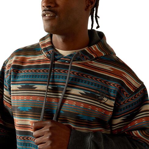ARIAT Men's Rust Serape Color Block Hoodie Rust XL in Saudi Arabia