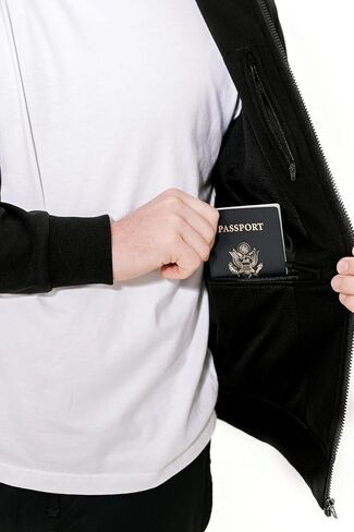 Clever Travel Anti-Pickpocket Zip Up Travel Hoodie Sweatshirt with Hidden Pockets for Men in Saudi Arabia