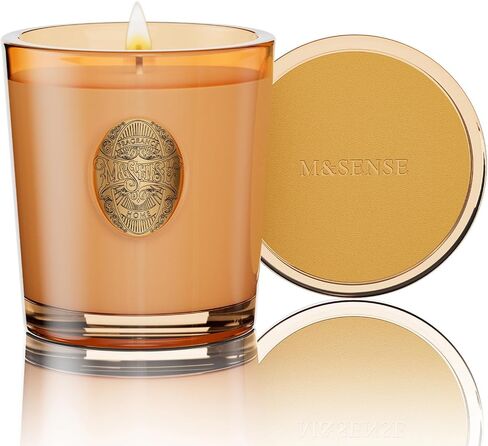 M&SENSE Natural Soy Candle | Vanilla Dream & White | 9.2 oz, 50H Burn Time | Luxury Scented Candle for Relaxation, Gifting, Home Décor | Ideal for Bedroom, Office, Party Ambiance in Saudi Arabia