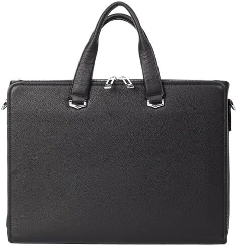 Business Commuting Handbag Men's Leather Briefcase Horizontal Computer Bag in Saudi Arabia