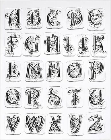 PATIKIL Transparent Silicone Stamps, 1 Pcs T1768 Letter and Number Clear Stamps for Card Making Decoration DIY Scrapbooking Embossing Album Decor Craft, Clear in Saudi Arabia