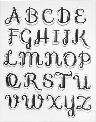 PATIKIL Transparent Silicone Stamps, 1 Pcs T1768 Letter and Number Clear Stamps for Card Making Decoration DIY Scrapbooking Embossing Album Decor Craft, Clear in Saudi Arabia