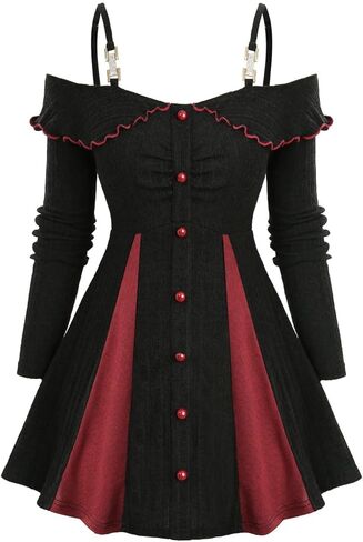 ROSE GAL Plus Size Womens 50s Retro Off Shoulder Godet Knit Sweater Top in Saudi Arabia