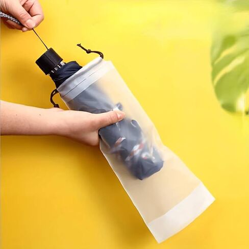 1pc Transparent Waterproof Umbrella Bag with Drawstring – Wet Umbrella Cover & Travel Storage Pouch for Folding Umbrellas in Saudi Arabia