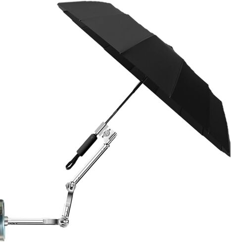 WAWO Adjustable HVAC Umbrella with Base, 12-Rib Outdoor Sun Shade for Unit Protection, Waterproof & UV Resistant Cover for Work, Keep Cool and Dry in Saudi Arabia