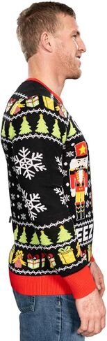 UglyChristmasSweater Crack Deez Nuts Nutcracker Santa Knitted in Saudi Arabia