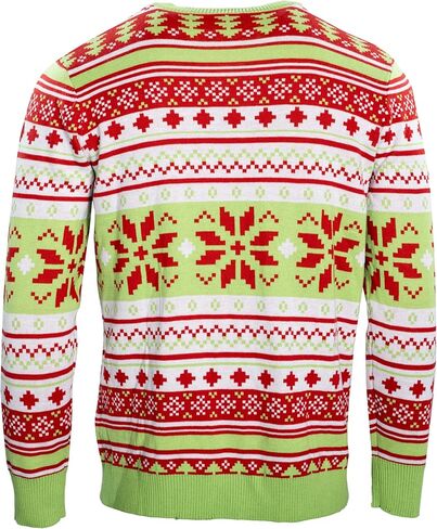 Peanuts Snoopy Sleeping on Red House Christmas Lights Officially Licensed Knitted Ugly Christmas Sweater by Life Clothing Multicolor in Saudi Arabia