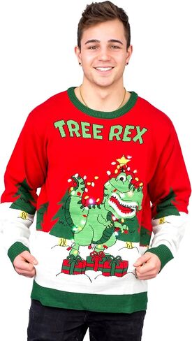 Costume Agent Light Up Ugly Christmas Sweaters for Mens and Womens Funny Holiday Pullover with LED Lights in Saudi Arabia