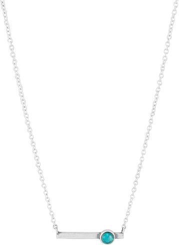 Silpada 'Silver Lining' Sterling Silver Compressed Teal Turquoise Necklace, 18" + 2" in Saudi Arabia