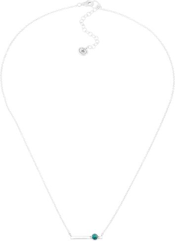 Silpada 'Silver Lining' Sterling Silver Compressed Teal Turquoise Necklace, 18" + 2" in Saudi Arabia