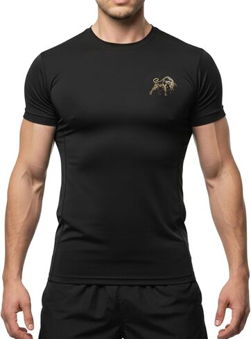 Men’s Jiu Jitsu BJJ Rash Guards, No GI, MMA Ranked Short Sleeve Compression Base Layer Rash Guard in Saudi Arabia