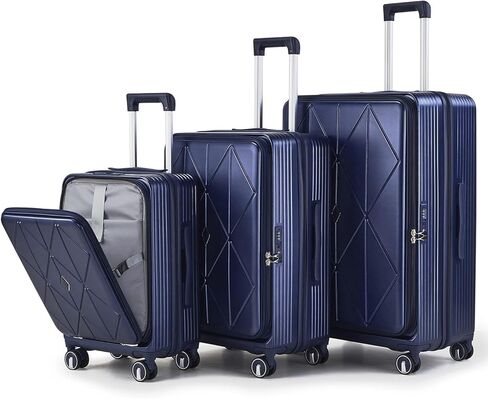 4 Piece Expandable Hardshell Pink Luggage Sets with Spinner Wheels, Lightweight Travel Suitcase Set with TSA Locks, 20 inch Carry On for Women (Pink, 4 Piece Set) in Saudi Arabia