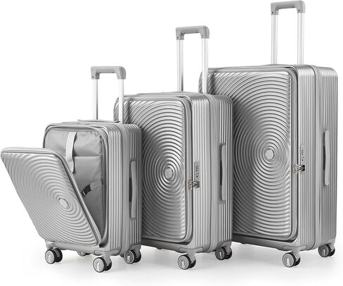 4 Piece Expandable Hardshell Pink Luggage Sets with Spinner Wheels, Lightweight Travel Suitcase Set with TSA Locks, 20 inch Carry On for Women (Pink, 4 Piece Set) in Saudi Arabia
