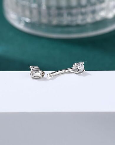 COCHARM 925 Sterling Silver Rook Piercing Jewelry, 16g Eyebrow Ring, Eyebrow Piercing, 6mm-8mm Rook Earring, Vertical Lip Labret Piercing Jewelry for Women Men in Saudi Arabia