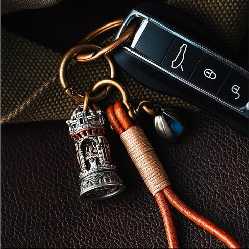 COPPERTIST.WU Turning Keep Pendant for Necklace, Medieval Fortress Knight Jewelry for Men Women,Brass&Copper&White Bronze in Saudi Arabia