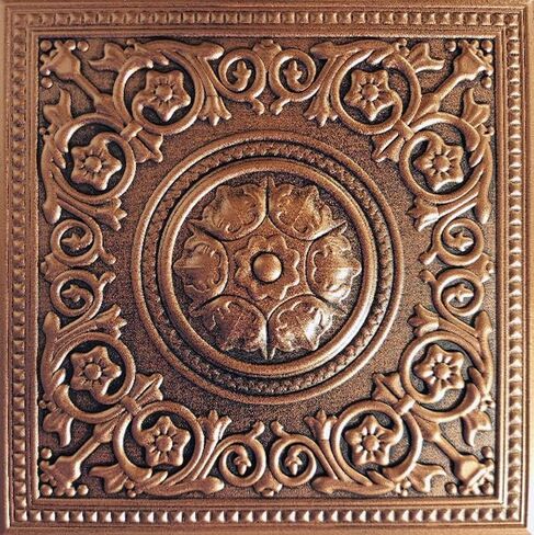 Majesty Foam Ceiling Tiles - 20"x20" Square - by Antique Ceilings (Antique Copper) - 8 Tiles Pack in Saudi Arabia
