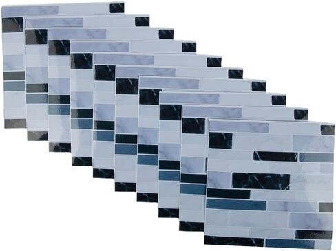10Pc Tile Sticker Kitchen Bathroom Wall Sticker Decoration Mosaic DIY Waterproof Wall Tile Decals in Saudi Arabia