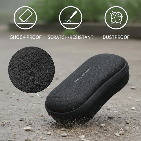 Double Sunglasses Case Organizer, Dual Eyeglass Men Travel Box with Divider & Half Mesh Pocket, Hard Shell Protective Women Glasses Holder with Zippers and Detachable Wrist Strap – (Bag Only) in Saudi Arabia
