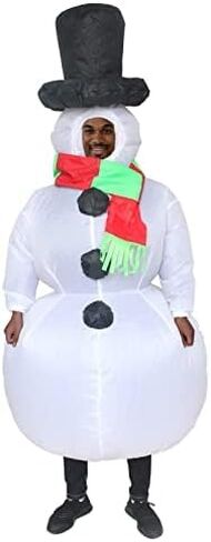 Inflatable Snowman Costume for Adults Funny Blow Up Christmas Costume for Holiday Party in Saudi Arabia