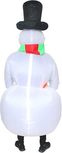 Inflatable Snowman Costume for Adults Funny Blow Up Christmas Costume for Holiday Party in Saudi Arabia