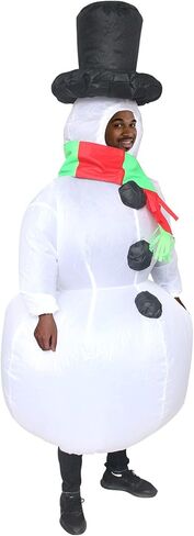 Inflatable Snowman Costume for Adults Funny Blow Up Christmas Costume for Holiday Party in Saudi Arabia