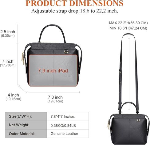 حقائب كروس من الجلد الطبيعي من Over Earth للنساء ومحافظ وحقائب يد بمقبض علوي صغير in Kuwait