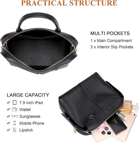 حقائب كروس من الجلد الطبيعي من Over Earth للنساء ومحافظ وحقائب يد بمقبض علوي صغير in Kuwait