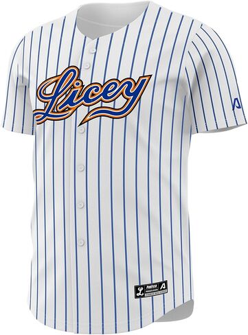 Arrieta 2025-2026 Official Licey Blue Pinstripe Jersey Men's Classic LIDOM Baseball in Saudi Arabia