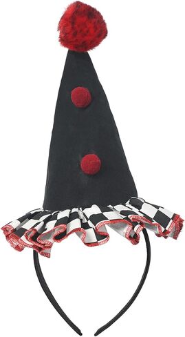Clown Hat Headband Black White Jester Headwear Party Carnival Halloween Costume Accessories in Saudi Arabia