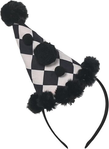 Clown Hat Headband Black White Jester Headwear Party Carnival Halloween Costume Accessories in Saudi Arabia