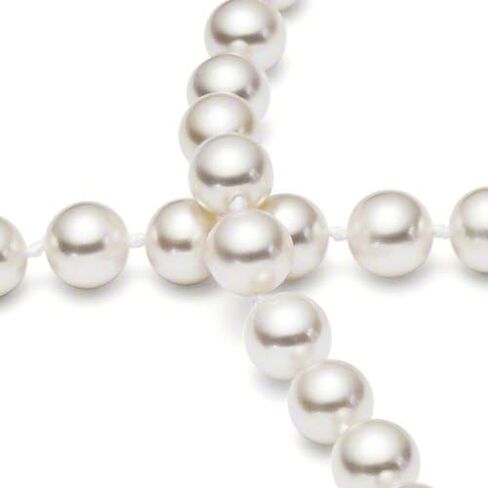 HinsonGayle AAA GEM 6.5-7mm White Round Freshwater Cultured Pearl Necklace (14K Yellow Gold, 18") in Saudi Arabia