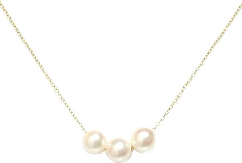 Akoya Pearl Necklace 7.5-8 MM 14kt Rose, White Or Yellow Gold chain 16" or 18" Gift for Women in Saudi Arabia